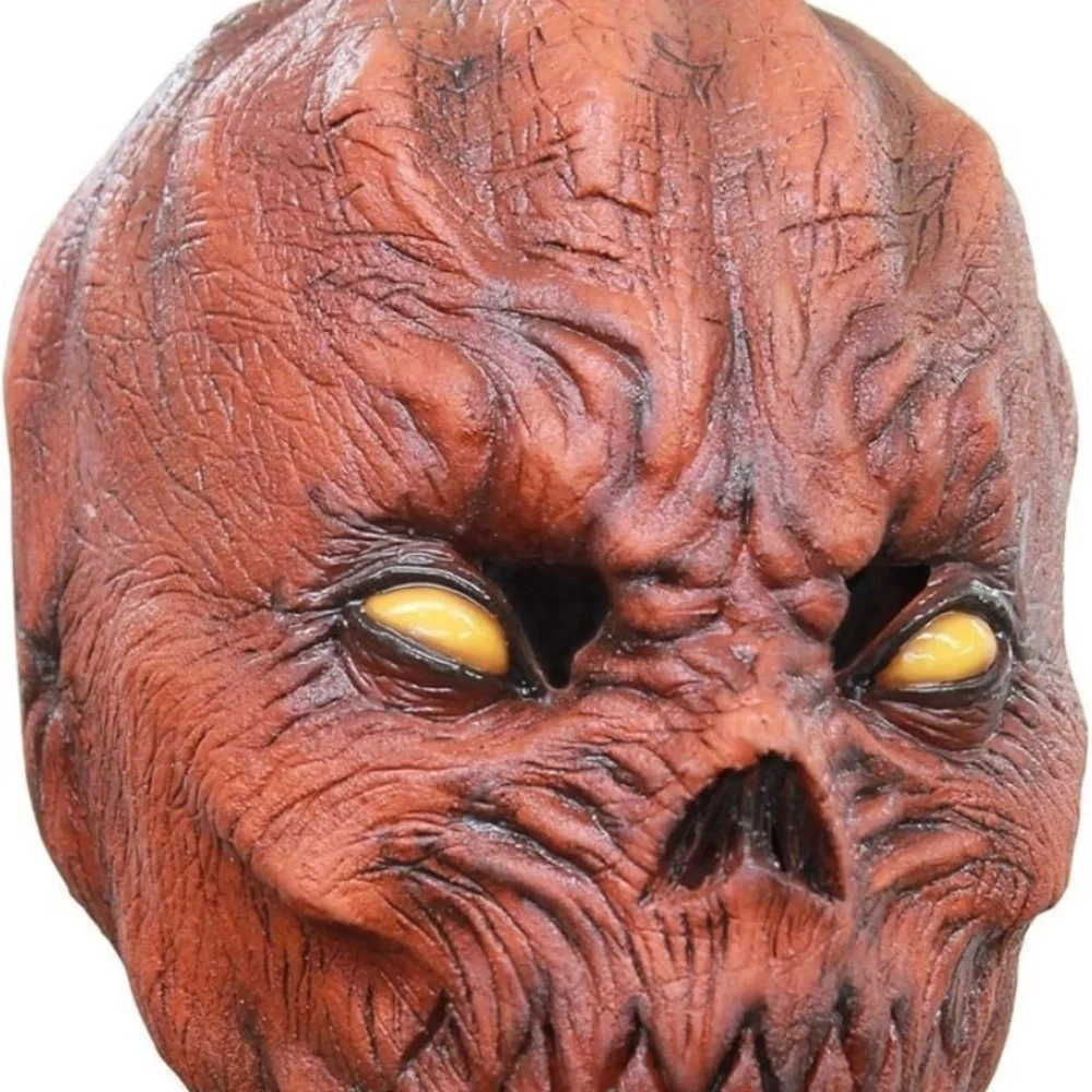 Ghoulish Productions Pumpkin Teeth Orange Latex Adult Mask